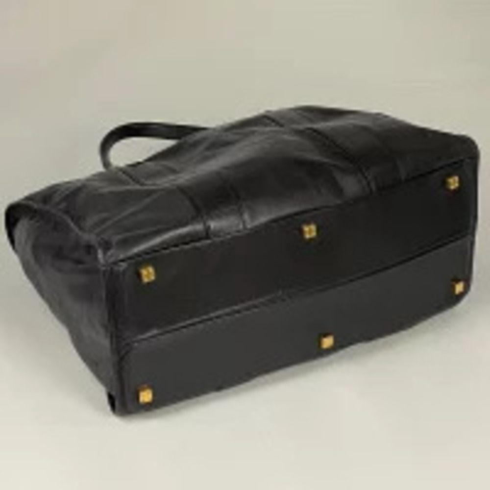 Loewe All Boston Bag Black Handbag Anagram over Travel Leather Black
